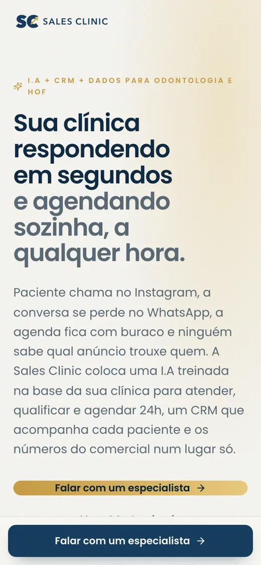 Site da Sales Clinic